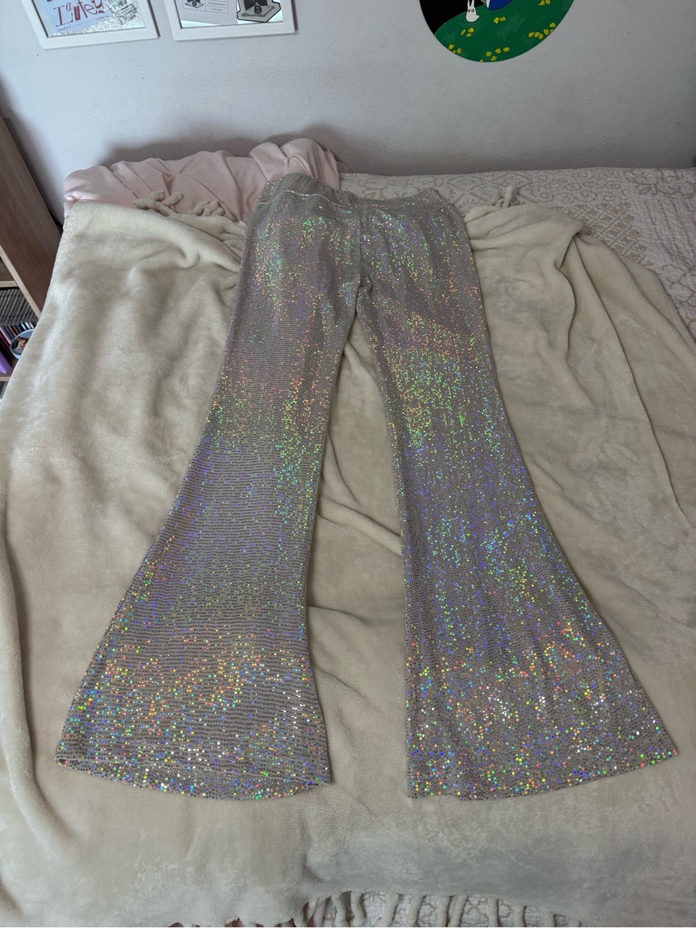 sequin flare pants - Picture 6 of 7